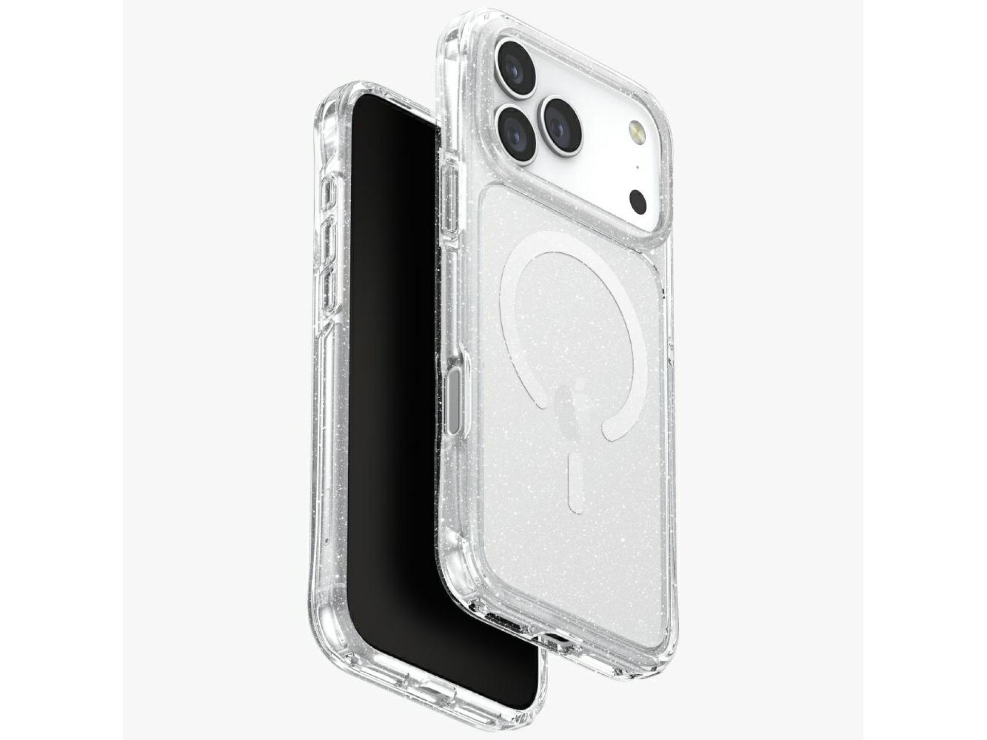 Uniq LifePro Xtreme Magclick Charging Case for iPhone 17 Pro Max - Clear-Glitter