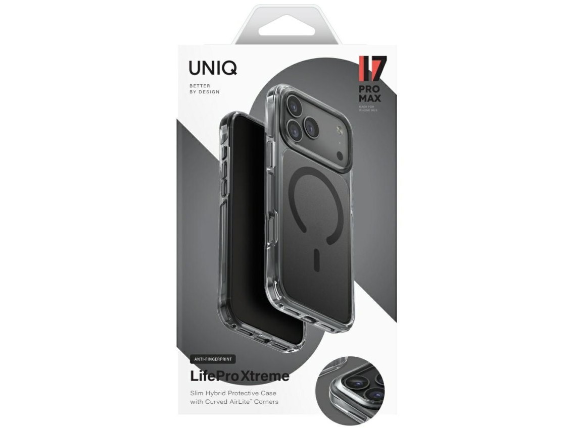 Capa de carregamento Uniq LifePro Xtreme Magclick para iPhone 17 Pro Max - preta