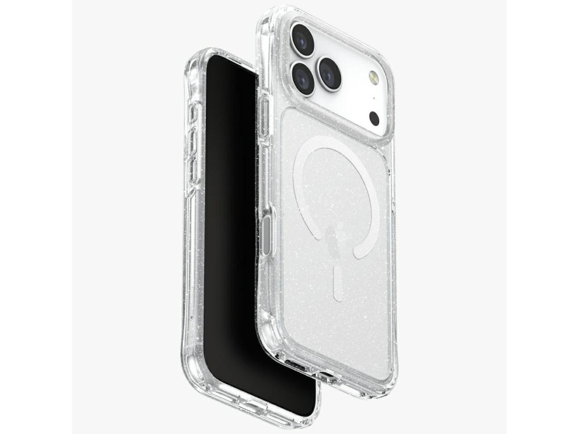 Uniq LifePro Xtreme Magclick Charging Case for iPhone 17 Pro Max - Clear-Glitter