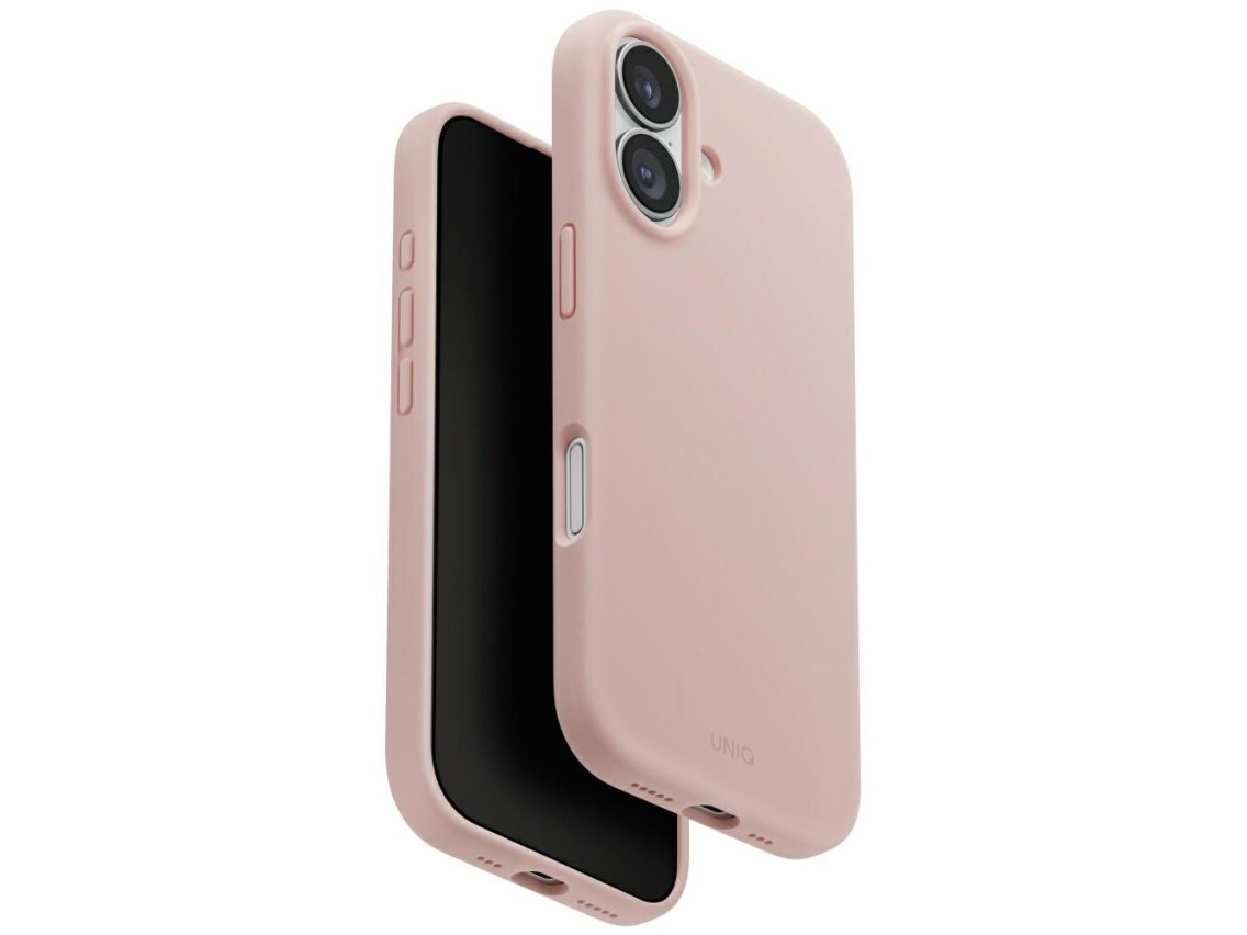 Capa com carregamento Magclick Uniq Lino para iPhone 17 - Rosa