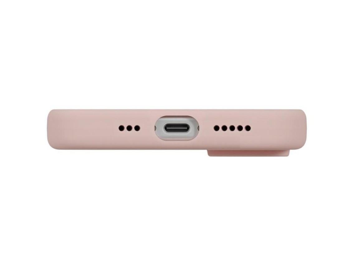 Capa com carregamento Magclick Uniq Lino para iPhone 17 - Rosa