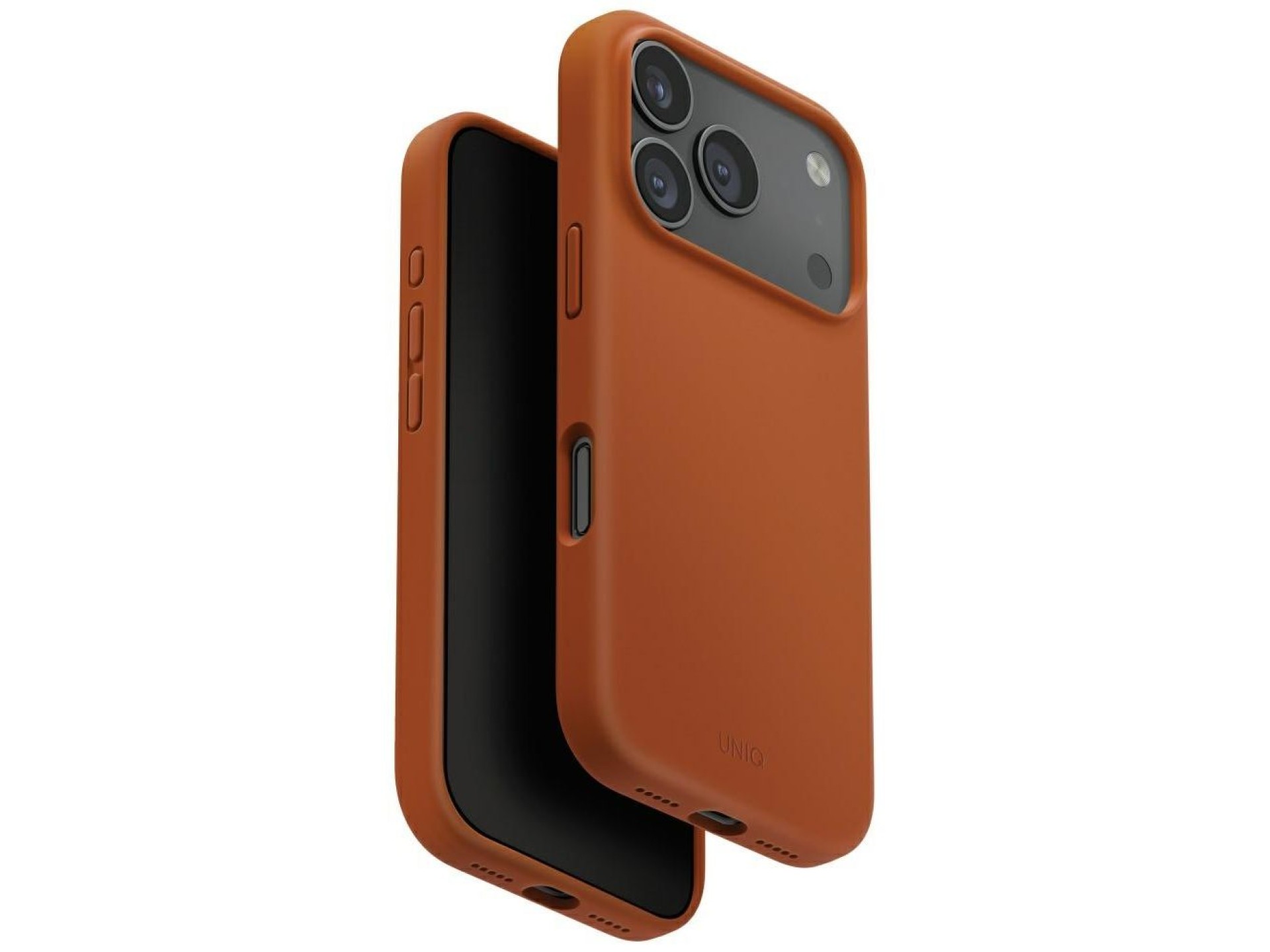 Capa com carregamento Magclick Uniq Lino para iPhone 17 Pro - Laranja