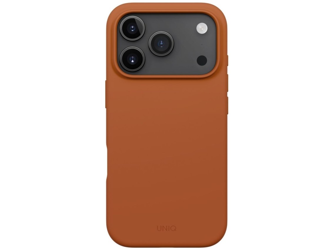 Capa com carregamento Magclick Uniq Lino para iPhone 17 Pro - Laranja