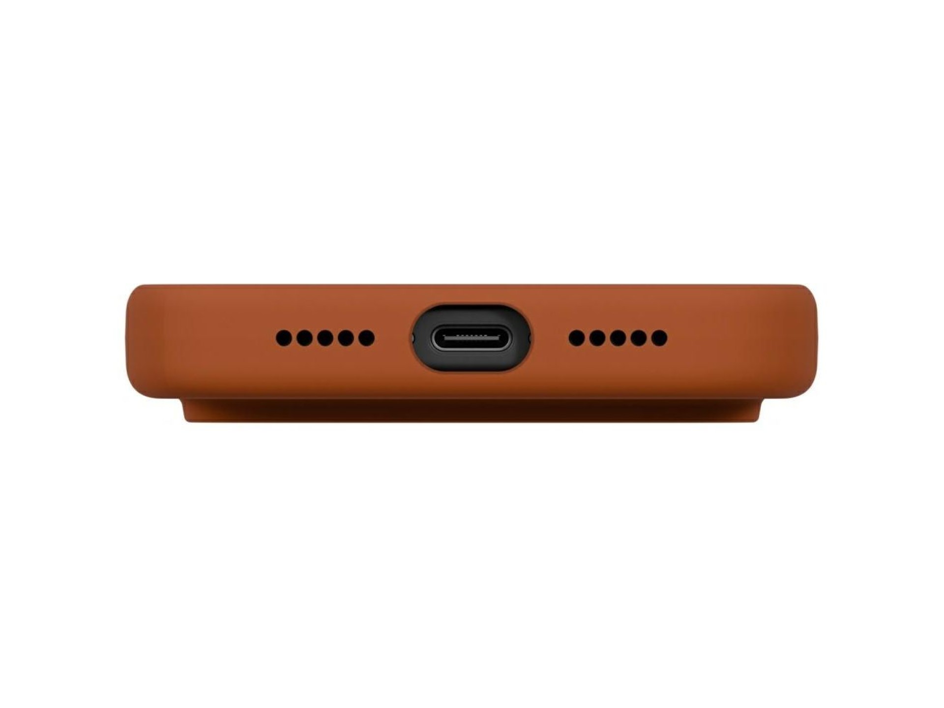 Capa com carregamento Magclick Uniq Lino para iPhone 17 Pro - Laranja