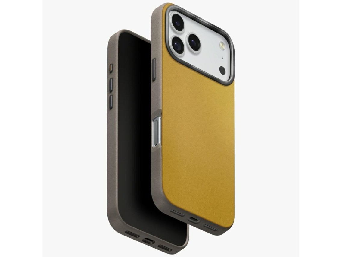 Funda Uniq Lyden DS para iPhone 17 Pro con carga Magclick - Amarillo-Gris