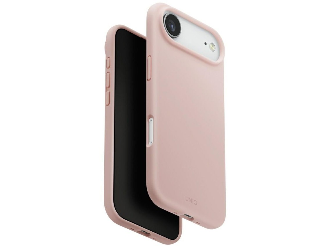 Capa de carregamento Uniq Lino Magclick para iPhone Air - Rosa