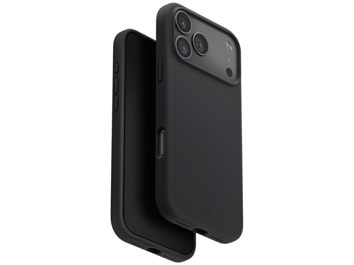 Funda con carga Magclick Uniq Lino para iPhone 17 Pro Max - Gris