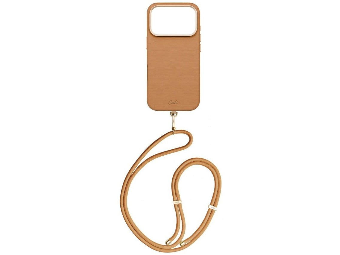 Capa Uniq Coehl Mirelle para iPhone 17 Pro com carregamento magnético - Marrom