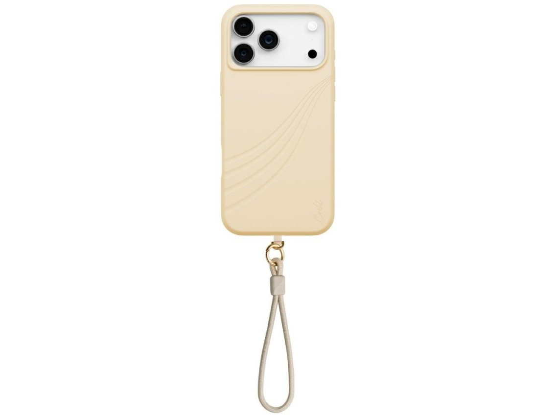 Capa Uniq Coehl Serina para iPhone 17 Pro Max com carregamento magnético - Bege