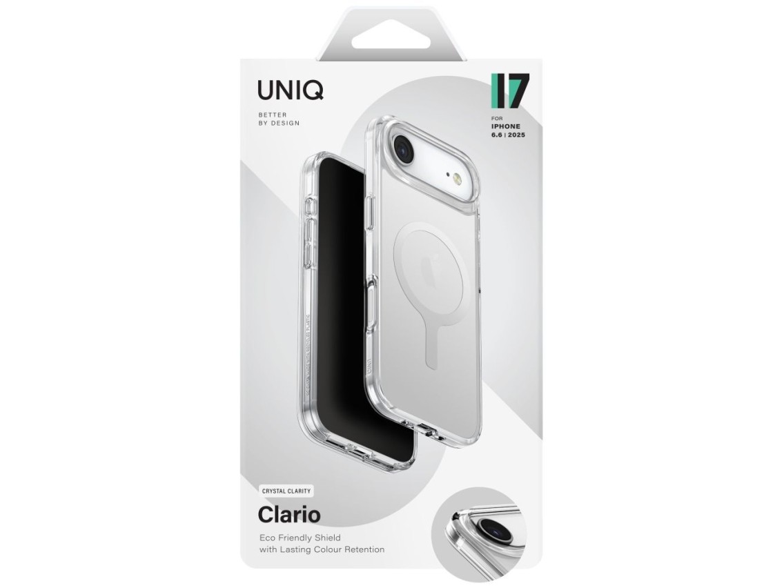 Funda de carga Uniq Clario Magclick para iPhone Air - Transparente