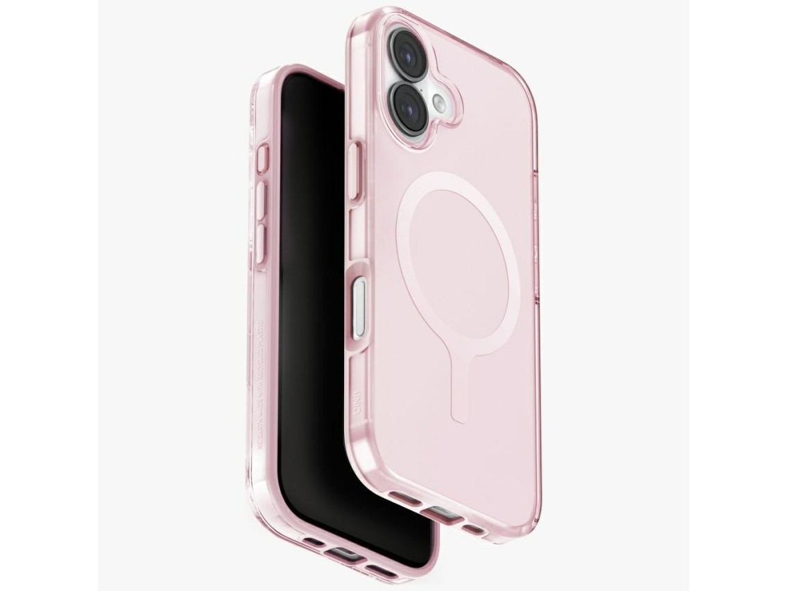 Funda de carga Uniq Clario Magclick para iPhone 17 - Rosa