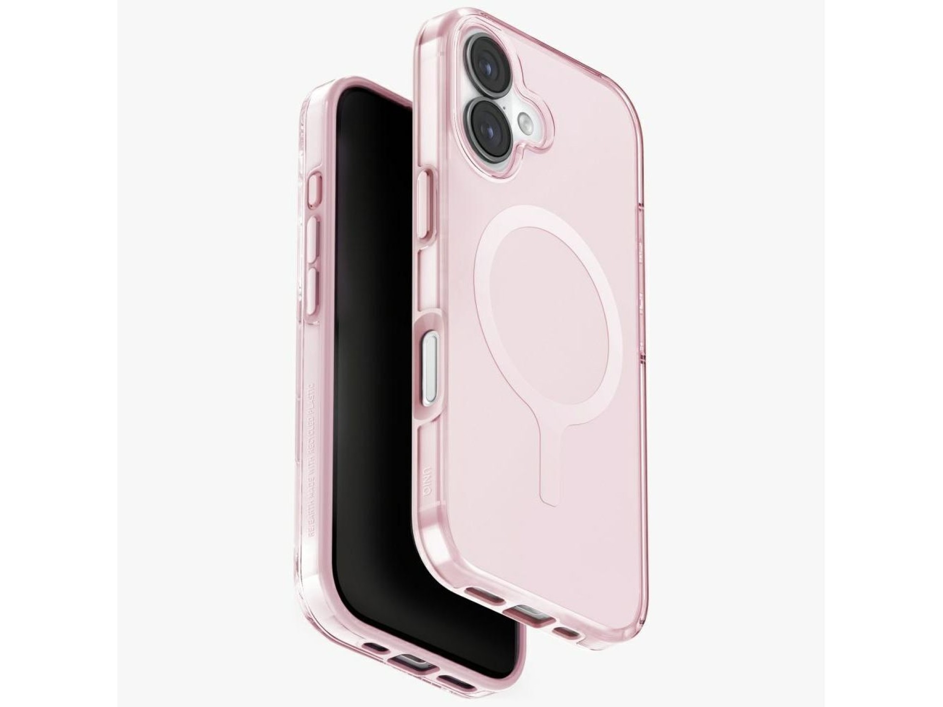 Funda de carga Uniq Clario Magclick para iPhone 17 - Rosa