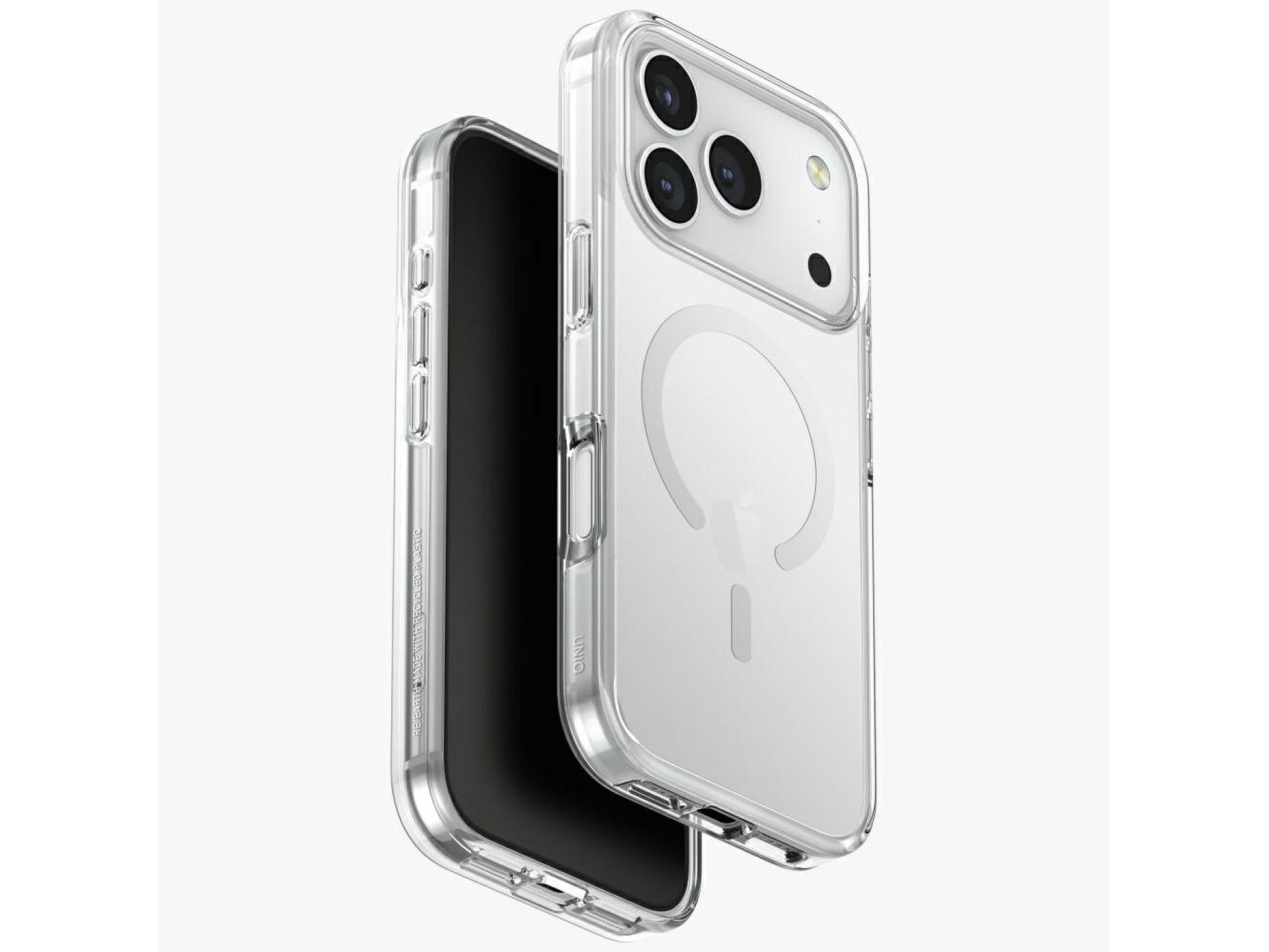 Capa de carregamento Uniq Clario Magclick para iPhone 17 Pro - Transparente