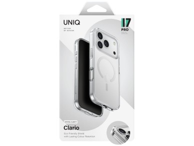 Funda de carga Uniq Clario Magclick para iPhone 17 Pro - Transparente
