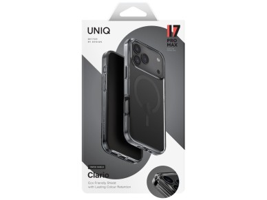 Uniq Clario Magclick Charging Case for iPhone 17 Pro Max - Black Uniq Clario Magclick Charging Case for iPhone 17 Pro Max - Black