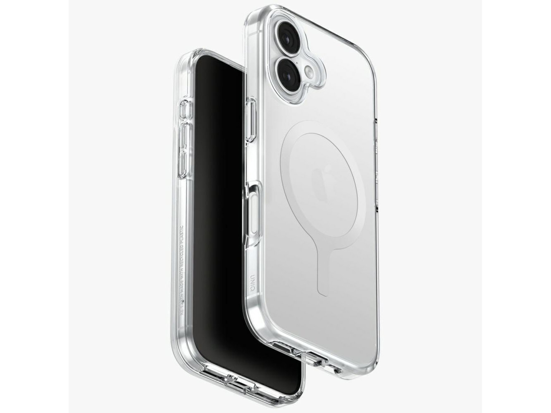 Capa de carregamento Uniq Clario Magclick para iPhone 17 - Transparente