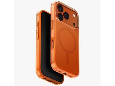 Capa de carregamento Uniq Clario Magclick para iPhone 17 Pro - Laranja