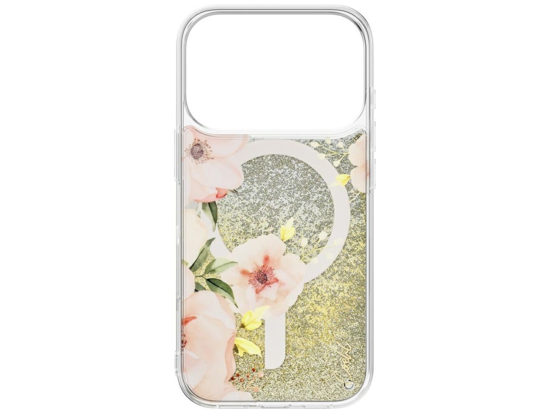 Funda de carga magnética Uniq Coehl Fleurette para iPhone 17 Pro - Transparente