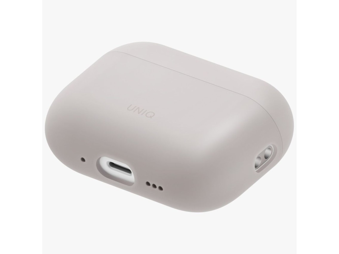Capa de silicone Uniq Lino para AirPods Pro - Bege