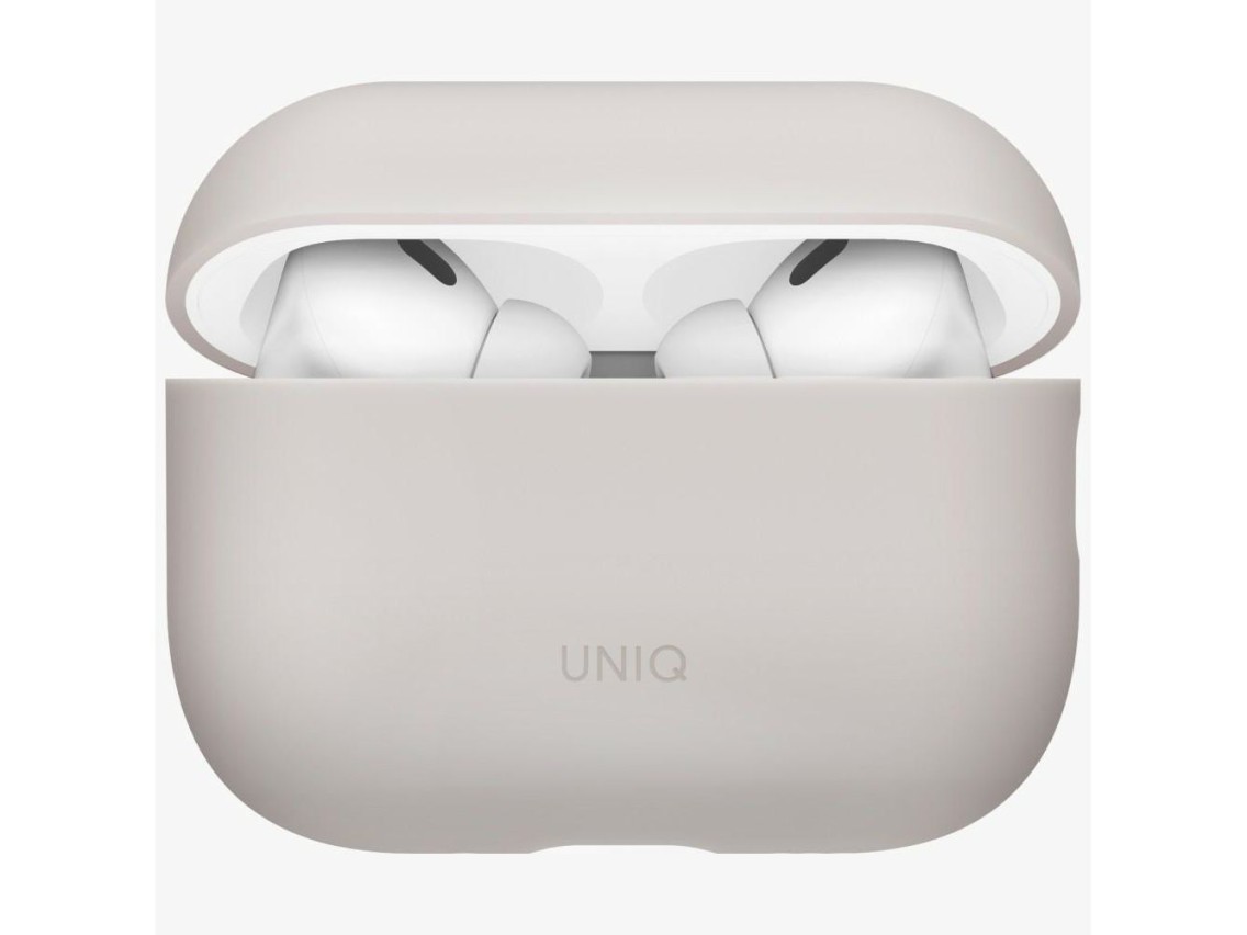 Capa de silicone Uniq Lino para AirPods Pro - Bege