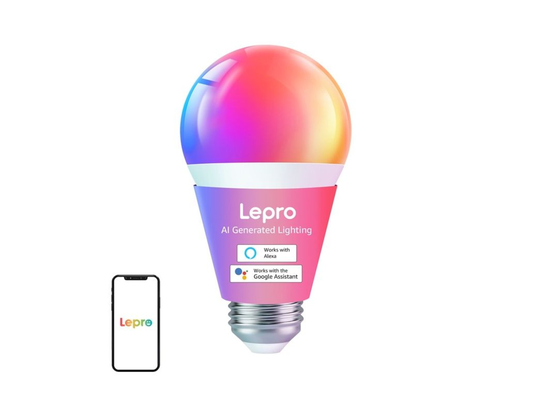 LEPRO B1 E27 LED Bulb with Bluetooth and Wi-Fi, 806 lm