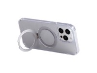 Magnetic protective phone case with holder Joyroom JR-BP004 for iPhone 15 Pro (transparent)