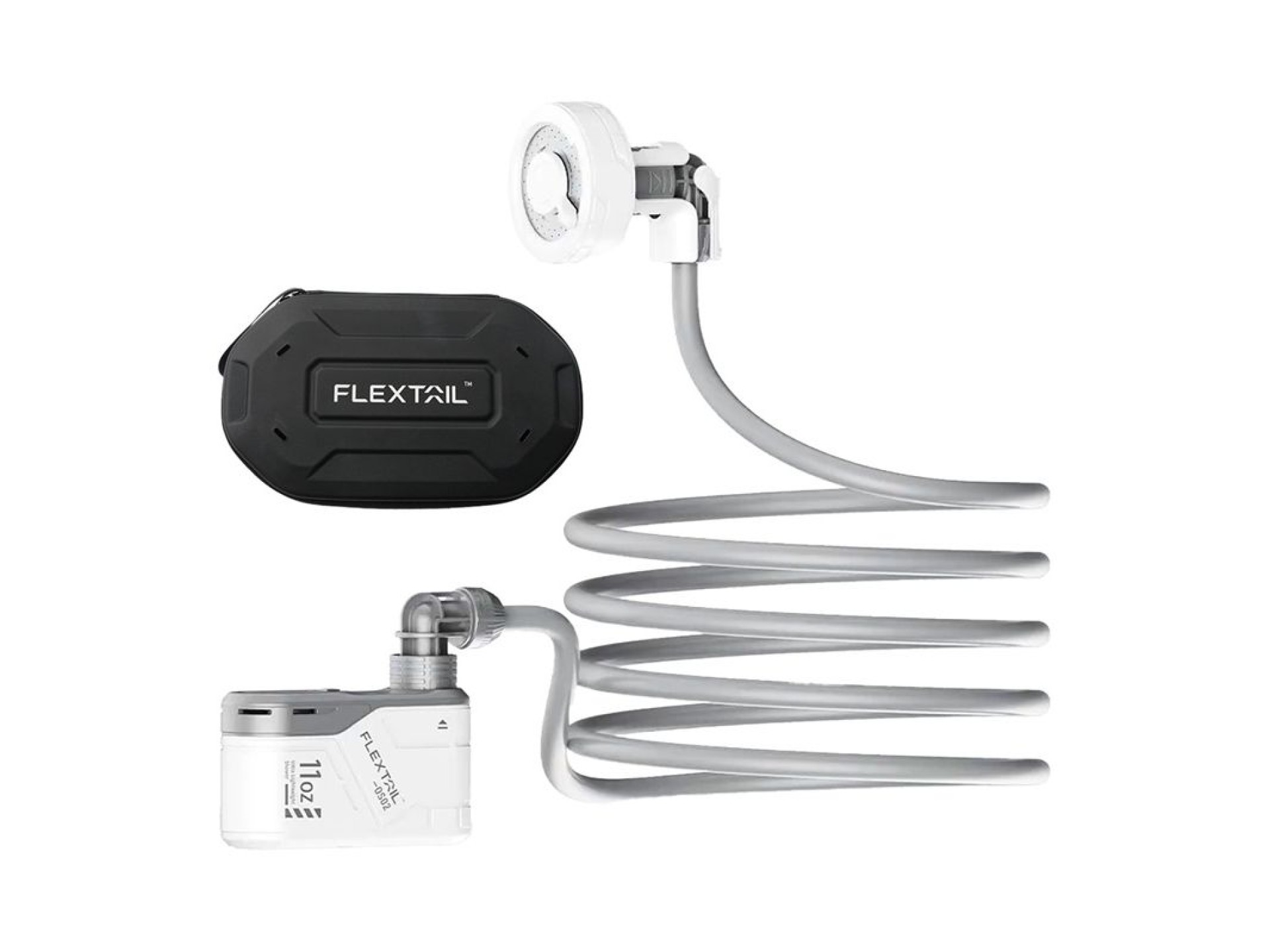Chuveiro portátil Flextail Max Shower com estojo (branco)