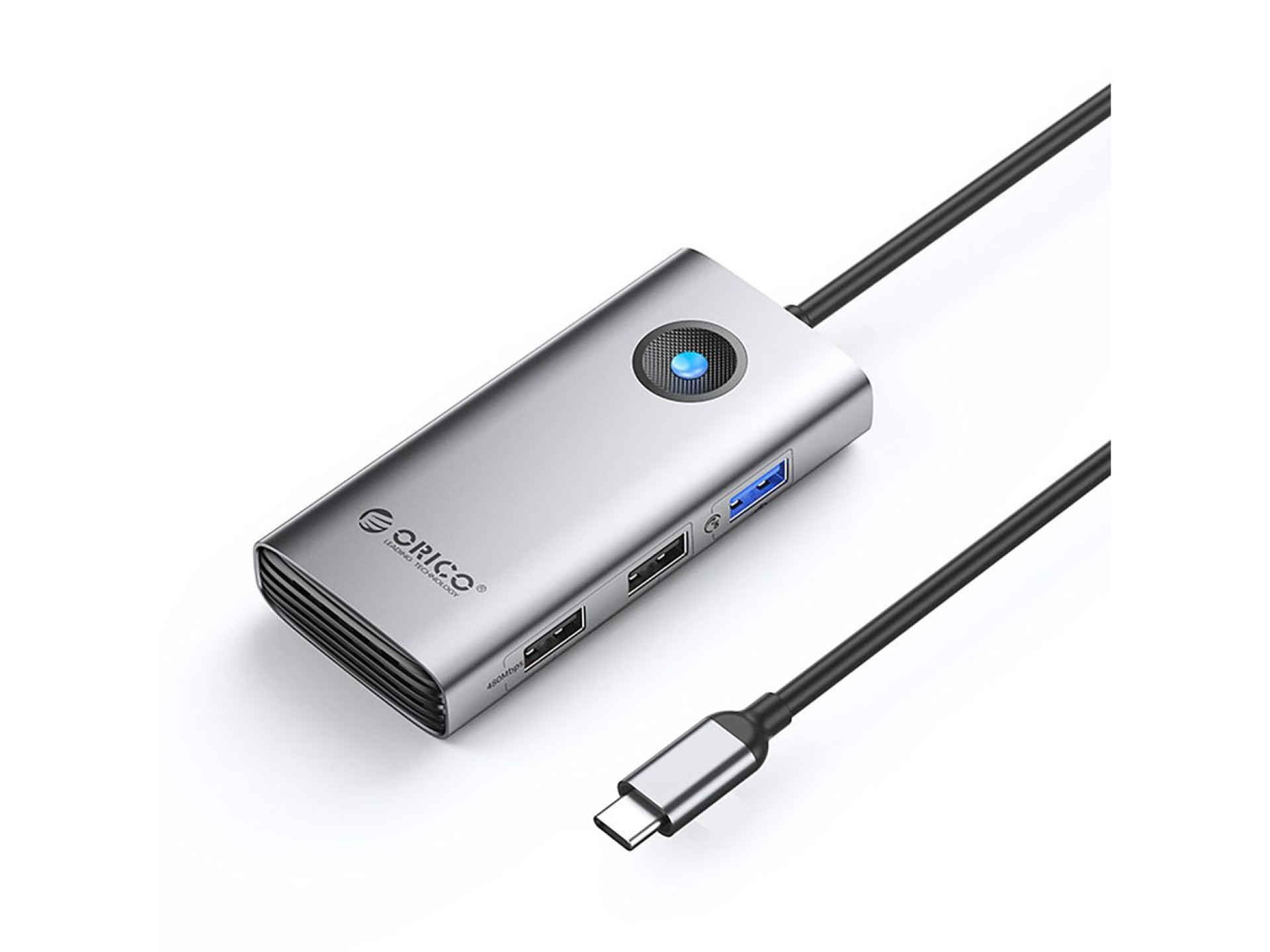 Orico PW11-5P USB-C Hub Docking Station 1x USB-A 3.0 + 2x USB-A 2.0 + 1x USB-C PD + 1x HDMI - Gray