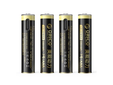 Bateria de l�tio Orico Ener-G EG7C 1,5V 500mWh AAA recarreg�vel via USB-C com cabo de carregamento (