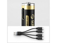 Bateria de lítio Orico Ener-G EG7C 1,5V 500mWh AAA recarregável via USB-C com cabo de carregamento ( Bateria de lítio Orico Ener-G EG7C 1,5V 500mWh AAA recarregável via USB-C com cabo de carregamento (