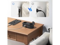 R�gua de energia Orico APP 15,5 W 5 em 1: 2 tomadas CA + 2 portas USB-A + 1 porta USB-C - Preta