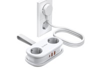 Orico APP 15.5W 5in1 Power Strip 2x AC + 2x USB-A + 1x USB-C - White Orico APP 15.5W 5in1 Power Strip 2x AC + 2x USB-A + 1x USB-C - White