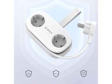 Regleta de alimentación Orico AP3 de 20 W GaN 5 en 1: 2 puertos CA + 2 puertos USB-A + 1 puerto USB- Regleta de alimentación Orico AP3 de 20 W GaN 5 en 1: 2 puertos CA + 2 puertos USB-A + 1 puerto USB-