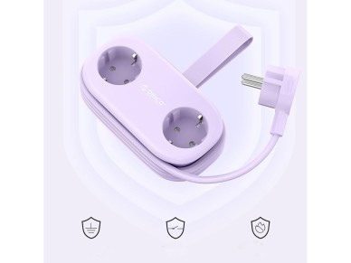 Orico AP3 65W GaN 6in1 Power Strip 2x AC + 2x USB-A + 2x USB-C - Purple Orico AP3 65W GaN 6in1 Power Strip 2x AC + 2x USB-A + 2x USB-C - Purple
