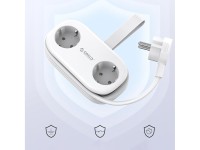 Régua de energia Orico AP3 20W GaN 5 em 1: 2 tomadas CA + 2 portas USB-A + 1 porta USB-C - Branca Régua de energia Orico AP3 20W GaN 5 em 1: 2 tomadas CA + 2 portas USB-A + 1 porta USB-C - Branca