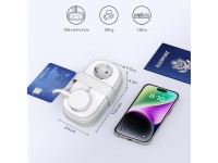 Régua de energia Orico AP3 20W GaN 5 em 1: 2 tomadas CA + 2 portas USB-A + 1 porta USB-C - Branca Régua de energia Orico AP3 20W GaN 5 em 1: 2 tomadas CA + 2 portas USB-A + 1 porta USB-C - Branca