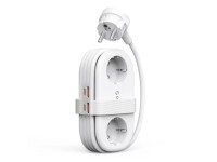 Regleta de alimentaci�n Orico AP3 de 20 W GaN 5 en 1: 2 puertos CA + 2 puertos USB-A + 1 puerto USB-