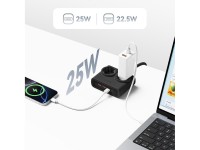 Orico PDC25 25W 6in1 Power Strip 2x AC + 2x USB-A + 2x USB-C - Black Orico PDC25 25W 6in1 Power Strip 2x AC + 2x USB-A + 2x USB-C - Black