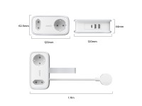 Orico AP3 65W GaN 6in1 Power Strip 2x AC + 2x USB-A + 2x USB-C - White Orico AP3 65W GaN 6in1 Power Strip 2x AC + 2x USB-A + 2x USB-C - White