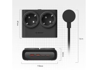 Orico PDC25 25W 6in1 Power Strip 2x AC + 2x USB-A + 2x USB-C - Black Orico PDC25 25W 6in1 Power Strip 2x AC + 2x USB-A + 2x USB-C - Black