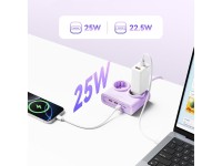 Régua de energia Orico PDC25 25W 6 em 1: 2 tomadas AC + 2 portas USB-A + 2 portas USB-C - Roxa Régua de energia Orico PDC25 25W 6 em 1: 2 tomadas AC + 2 portas USB-A + 2 portas USB-C - Roxa