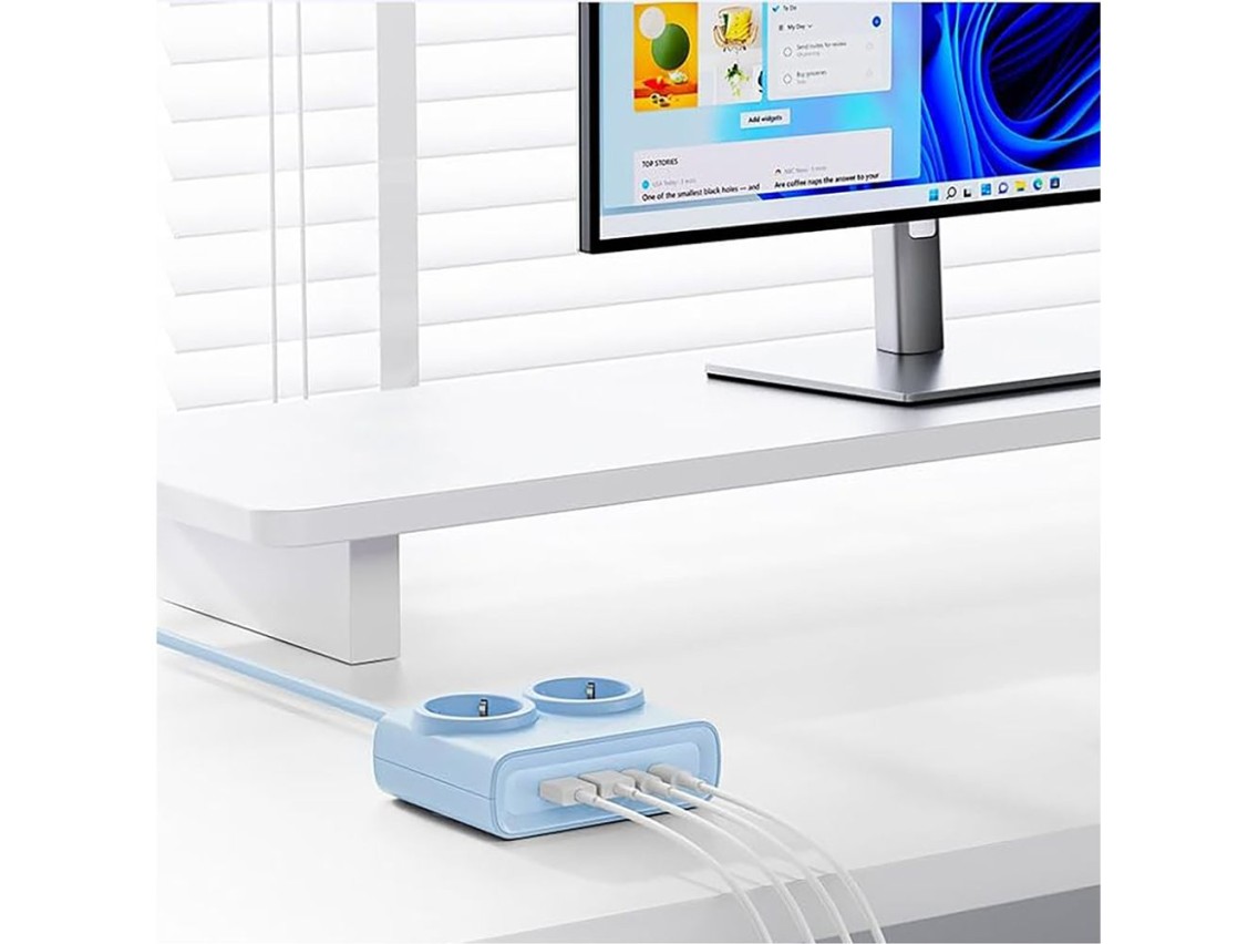 Orico PDC25 25W 6in1 Power Strip 2x AC + 2x USB-A + 2x USB-C - Blue