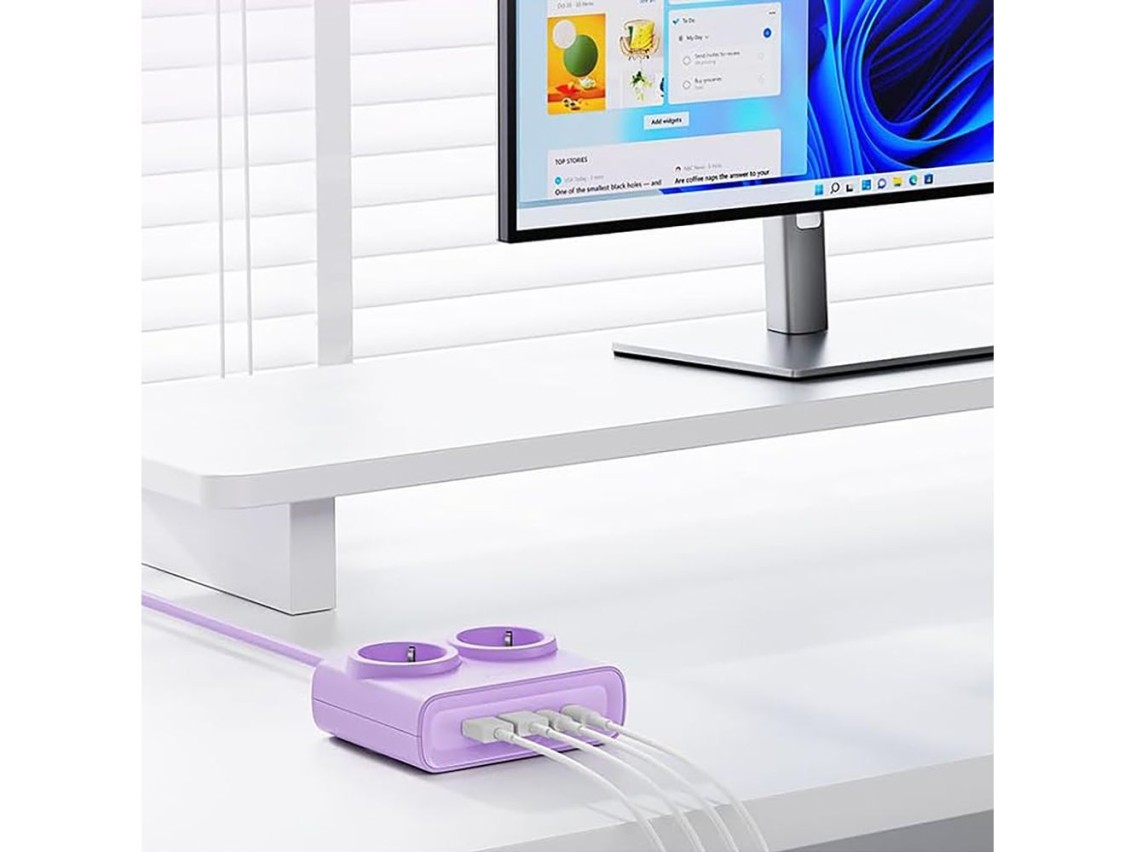 Orico PDC25 25W 6in1 Power Strip 2x AC + 2x USB-A + 2x USB-C - Purple