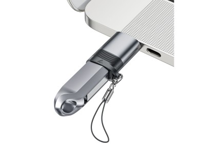 Acefast J8 USB-C - USB-A Adapter - Gray