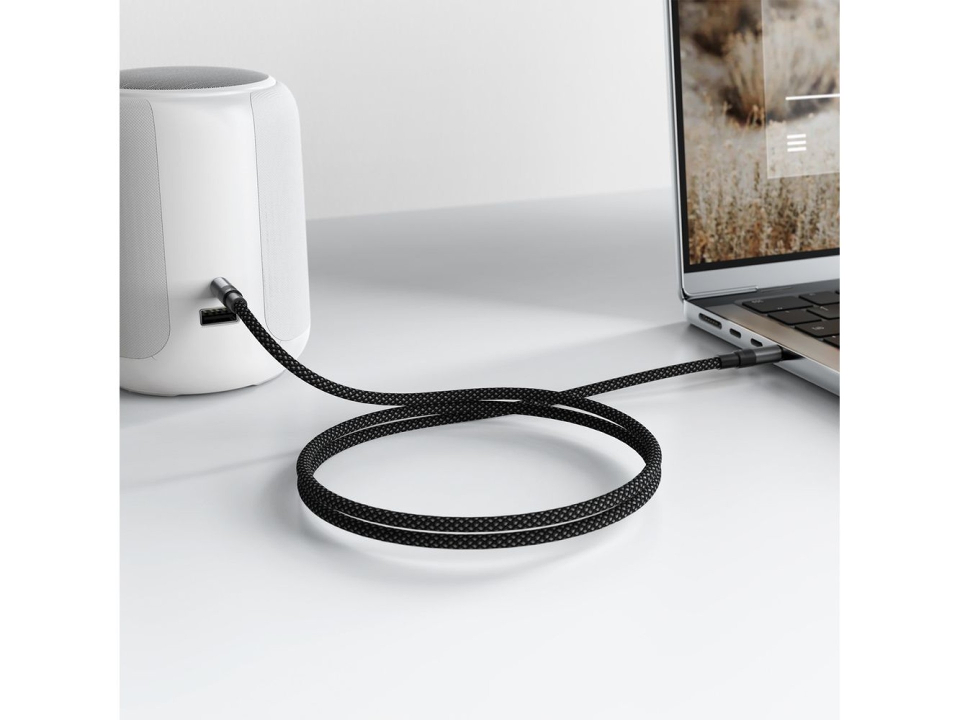 Cabo AUX Acefast J10 mini jack 3,5 mm 1 m - preto