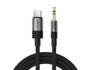 Cable Acefast J11 USB-C a mini jack de 3,5 mm, 1 m - negro Cable Acefast J11 USB-C a mini jack de 3,5 mm, 1 m - negro