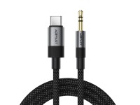 Cable Acefast J11 USB-C a mini jack de 3,5 mm, 1 m - negro