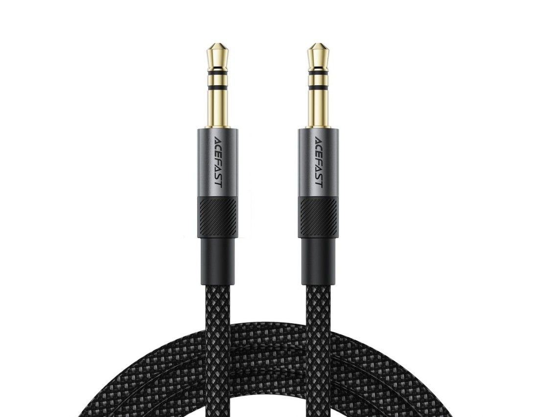 Cabo AUX Acefast J10 mini jack 3,5 mm 1 m - preto