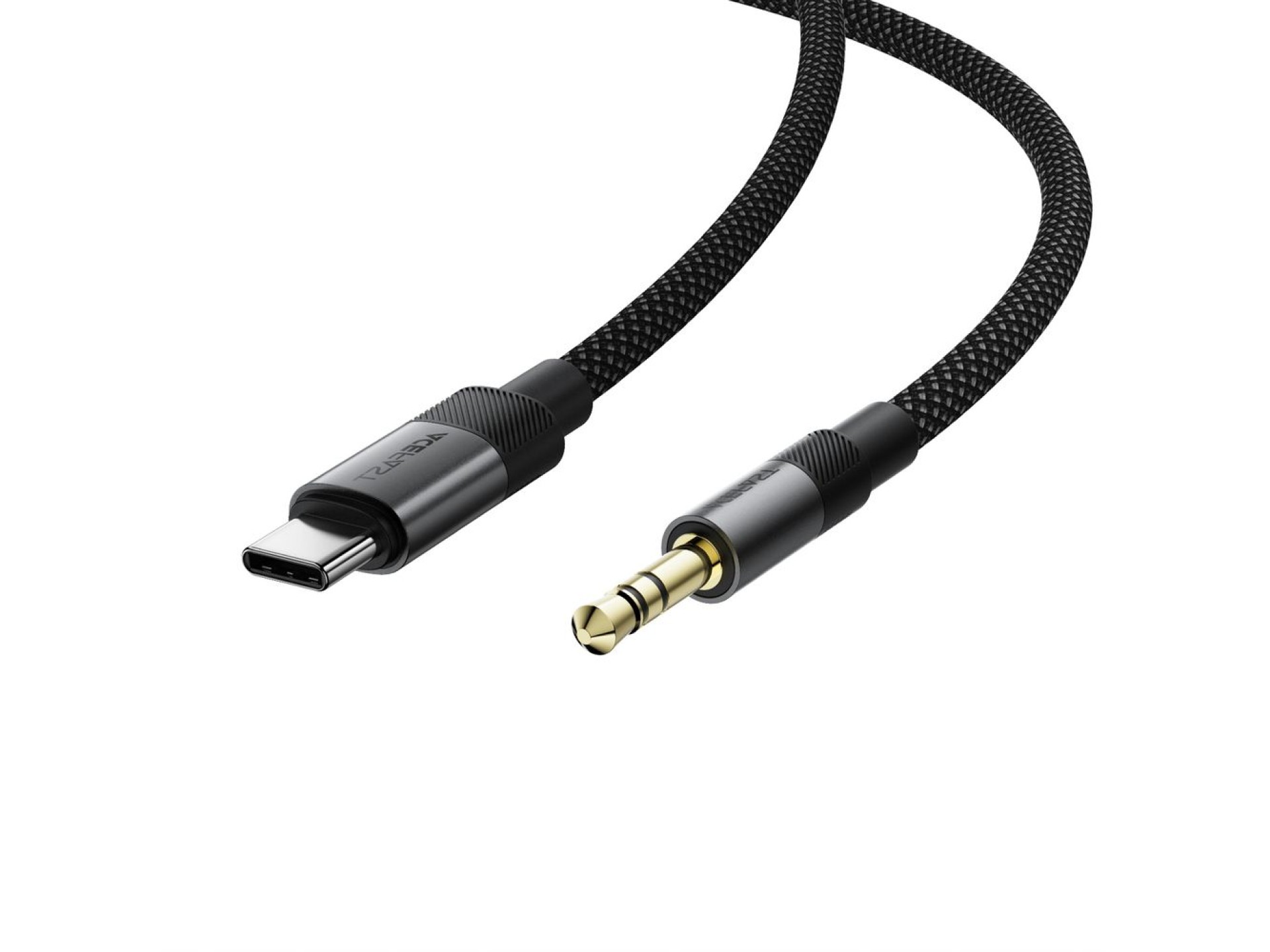 Cabo Acefast J11 USB-C para mini jack de 3,5 mm, 1 m - preto