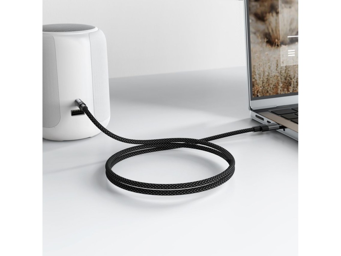 Cable Acefast J11 USB-C a mini jack de 3,5 mm, 1 m - negro